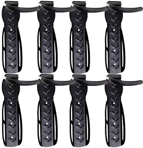 Schramm® 8 Stück Fahrradhalter Wandhalterung schwarz Fahrradhalterung für 8 Fahrräder Wandhalterungen Wand Halterungen Halterung Fahrradständer
