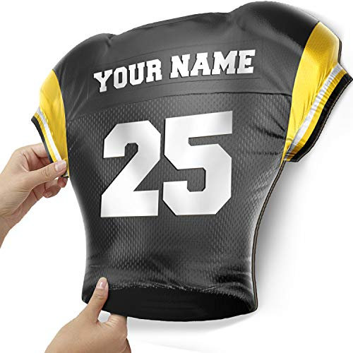 Elbeffekt Trikotlampe für Pittsburgh Fans aus Holz - personalisierbares Geschenk - schenke Dein individuellen Pittsburgh Fanartikel aus Echtholz