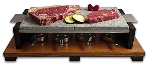 Piedra para Carne de 20x40 Bicolor Recto 4 quemadores