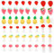 Toe Separators Silicone Nail Art Finger Separators Nail Polish Toe Spacers Silicone Spacers Dividers Fruit Shape for Nail Polish Nail Art DIY Pedicure Tool, 24PCS