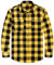 J.VER Yellow Lumberjack Shirt Men's Flannel Long Sleeve Check Shirts Cotton Regular Fit Button Up Winter Work Plaid Shirt 3XL