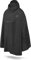 normani Unisex Regenponcho - Wind und Wasserdicht mit Bauchtasche, 3M Refelktoren und seitlichen Eingriffen Farbe Dunkel-Schwarz Größe XXL-3XL