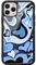 MAYCARI Aesthetic Cute Blue Heart Printed Cases for iPhone 12 mini，Cute Slim Soft TPU Hard Back Shatter-Resistant Shockproof Anti-Fall Protective Girly Painting Art Cover Case for Girls Women Children