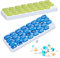 Relaxdays Tablettenbox 2er Set, große Pillendose für 31 Tage, BPA-freier Kunststoff, tägliche Medikamentenbox, grün/blau