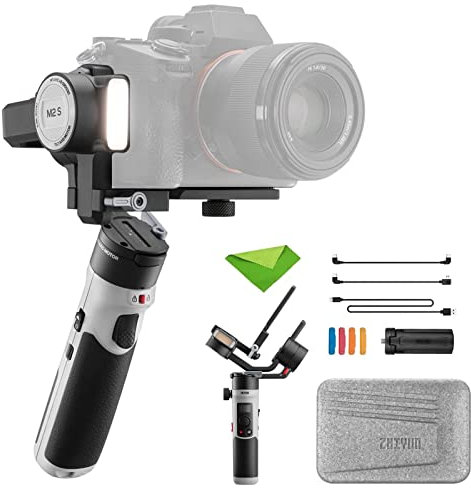 Zhiyun Crane M2 S 3-Axis Gimbal Stabilizer for Mirrorless Camera Action Camera Smartphone for Sony Canon Nikon Panasonic, Gopro Hero 10/9/8/7, iPhone 13/12 Pro Max (Zhiyun Crane M2 Upgrade Version)