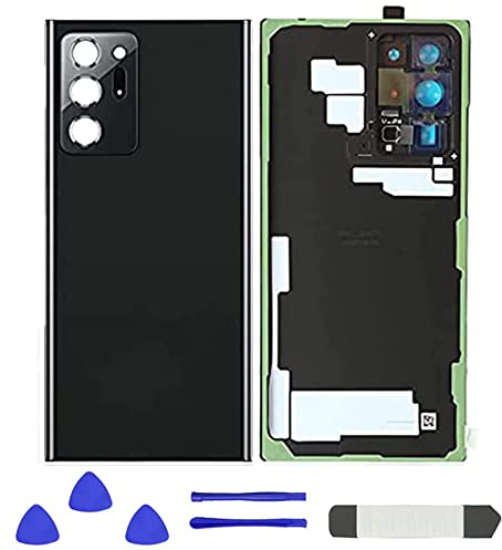 Hinterglas Ersatz für Galaxy Note 20 Ultra mit Reparaturwerkzeugen | Ersatz-Hinterglas für Note 20 Ultra, inkl. Befestigungsteilen und Reparaturwerkzeug-Set (Mystic Black)