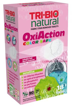 Natürliche Fleckenentferner-Tabletten Oxi-Action TRI-BIO (18 Tabs Farbe)