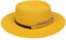 JK Home Femme Chapeau de Paille Panama Large Bord avec Boucle Capeline Eté Anniversaire Camping Plage Jaune