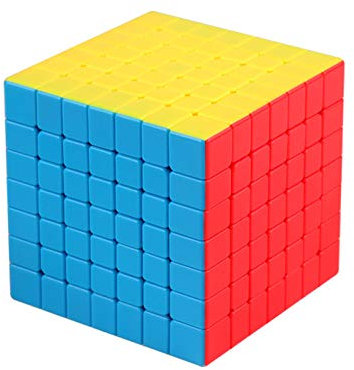 FunnyGoo MoYu Cubing Classroom Mofang Jiaoshi Meilong 7 7x7 Sieben Schichten magische Puzzlewürfel MFJS 7x7x7 Würfel mit Ständer (Mehrfarbig)