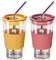 7CDXD 450ml Iced Coffee Cups Reusable 2 Pack Glass Travel Mug with Straws and Lids Leakproof Drinking Glasses for DIY Coffee Milk Beverages Tea and Wine