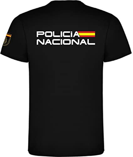 Nueva Camiseta Policía Nacional España (Negro, S)