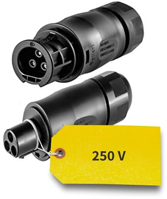 avoltik Betteri BC01 Prise IP67 3 broches pour onduleur I Prise femelle et mâle BC01 I Fiche certifiée TÜV pour onduleur centrale de balcon I Accessoires de centrale électrique de balcon