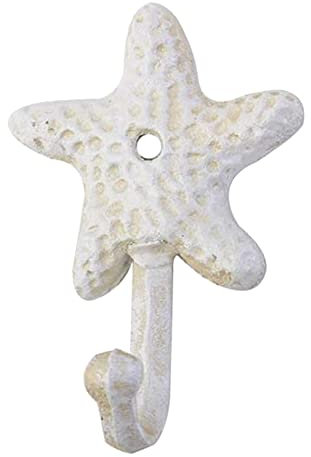 MATTRESS Starfish Cast Iron Decorative Wall Hooks Coats Hats Towels Hooks Beach Ocean Theme Chic Metal Hooks