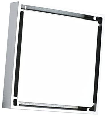 10,2 Cm Quadratischer Duschbodenablauf, Unsichtbarer Duschablauf, Edelstahl, Geruchsneutral, Badezimmer-Bodenablauf, 1,3 Mm Befliesbar(Drahtziehen)