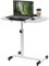 Lvhecforhm Scrivania con Ruote, Scrivania per Computer 60×40cm, Scrivania per Computer Regolabile in Altezza, Scrivania Verticale Mobile, 360° Tavolo Mobile Rotazione Pieghevole Bianco