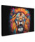 MuchoWow© Bilder Groß 120x80 cm XXL Wohnzimmer Deko Modern Wandbild Foto auf Leinwand Bild Schlafzimmer Room Decor Geschenke Banksy - Street Pop Art - Löwe - Graffiti - Tiere - Schwarz