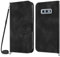 Netany Handykette Hülle für Samsung Galaxy S10E, Handyhülle für Samsung S10E Hülle mit Kette Klappbar, PU Leder Necklace Klapphülle und Umhängeband Lanyard Flip Stoßfest Schutzhülle mit Band (Schwarz)