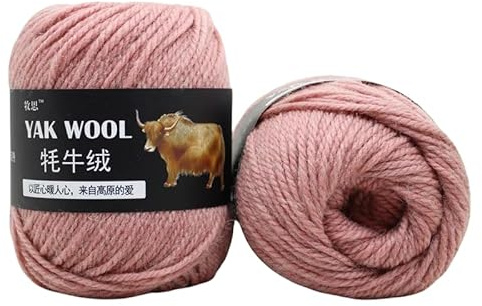 Yak-Wolle, 100 g, 3 Stück, fortschrittliche Wolle, weiche Wärme, hautfreundlich, natürlich, für Handstricken, Schals, Pullover, Mützen, Mäntel, Taschen, Socken (04)