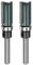 Sourcing Map 2pcs Flush Trim Router Bit, 1/4 Shank, 1 Cutting Length, 1/2 Cutting Dia, Top Bearings, Straight, Precise Woodworking Milling Cutter Tool