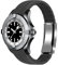 Kai Tian gebogene Enden Silikon Gummi Uhrenarmbänder Sport Armband Band 22mm Edelstahl faltschließe Uhrenarmband für Männer Frauen Schwarz