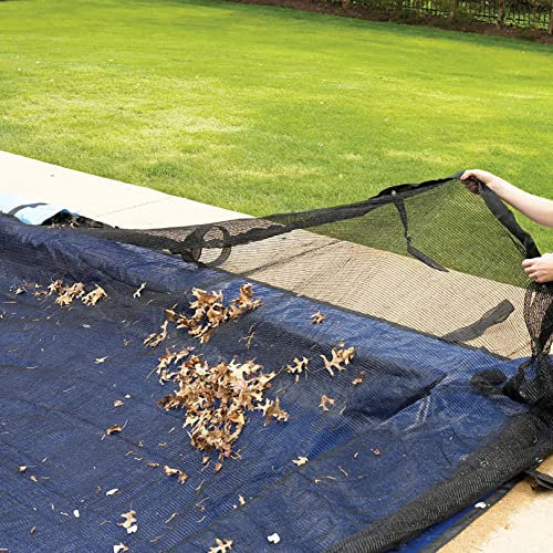 Laubnetz-Abdeckung für Swimmingpools, rechteckig, mit feinem Netz, professionelle Laubnetze für eingebaute Pools, leichte, belastbare Laubabdeckung für eingebaute Pools, hält Blätter aus Ihrem Pool