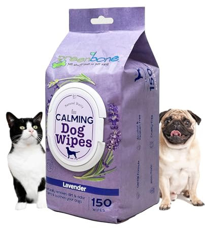 Greenbone Calming Dog Wipes - Lavender Scented - 150 Wipes