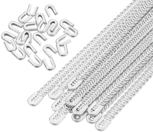 QUARKZMAN 12 Stück Spiral-Metall-Korsettstäbe, 1/4x 14 Verzinkter Kohlenstoffstahl-Stäbe Vorgeschnittene Stäbe mit Kappe für Korsett, Kleider, Kostüme, Handwerk, Nähen