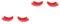 Healeved 2 Pièces faux cils deguisement déguisement party plume feist roux red fake lashes makeup maquiage cosmétique fiesta massue grs make up apareile de cils de fête rouge