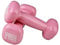 Hansson Sports® Vinyl Hantel 2er Set 0.5-5.0Kg Verschiedene Gewichte und Farbe zur Auswahl (2 * 1.0kg Rosa)