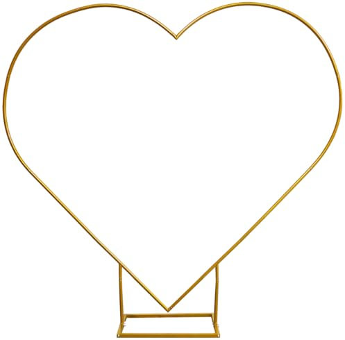 PILIN Ballonbogen Set Metall Herzform Ballonbogen Kit für Party, Hochzeit, Hochzeit Proposaldecoration Gold