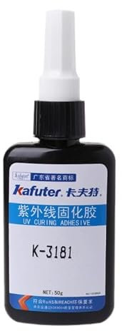 K-3181 Adhesivo de luz UV fuerte para pegamento de curado de metal y vidrio