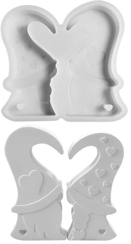 Silikonformen Gießformen Valentinstag, Silikonform Valentinstag, Wichtel Silikonform Gipsformen zum Gießen, DIY Valentinstag Gießformen Silikon Gießform Wichtel, Epoxidharz (Valentinstag Wichtel)