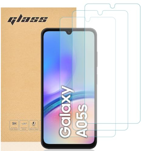 Totill Verre Trempé compatible Samsung Galaxy A05S, [Lot de 3] Protection d'écran Pour Samsung Galaxy A05S [Extrêmement résistant aux rayures] [Haute définition][Facile à installer]