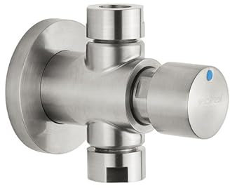 Robinet de douche temporisé série INOX avec commande par bouton-poussoir - Idral