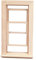 HEMOTON Living Room Decor Mini Simulation Door Dolly House Decor Playhouse Window Frame Small Wooden Window Craft Decorative Doll Furniture Boys and Girls' Room Artistic Atmosphere