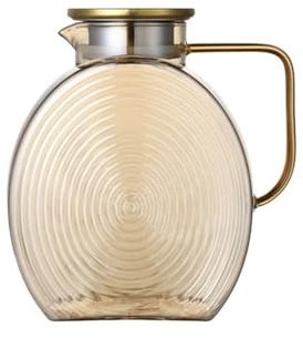 Iced Tea Pitcher 2500ml Large Refrigerator Water Jug with Lid Heat Resistant Water Bottles Glass Pitcher for Hot/Cold Water Water Jug