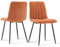 CLIPOP Esszimmerstühle 2er Set,Chenille Gepolsterte Küchenstühle mit Stabilen Metallbeinen, Lounge Wohnzimmerstuhl für Zuhause, Büro und Hotel (2er Set, Chenille Orange)