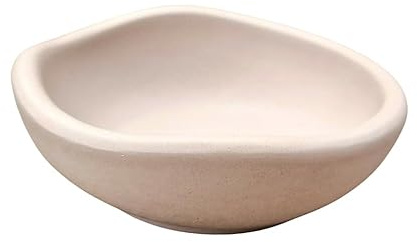 Lolydol Petite Coupelle Vide-Poche Ø 8,5 cm en Plâtre Céramique – Fabriqué en France - Plateau Décoratif pour Bijoux ou petits Accessoires – Design Bord Vague Minimaliste – Idée Cadeau (Taupe)