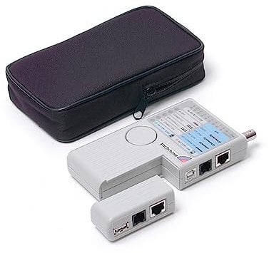 StarTech.com Testeur de câble professionnel multifonction RJ45 RJ11 USB et BNC – Testeur de câble à distance – Appareil de test réseau, TAA (TEST)