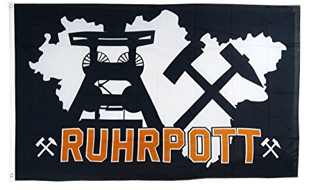 Flaggenfritze Fahne/Flagge Deutschland Ruhrpott Ruhrgebiet 4 + gratis Sticker