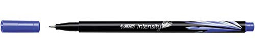 BIC Fineliner Intensity Fineliner mit Ringspitze, Metall, 0,4 mm, Blau, 3 Stück
