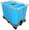 REKUBIK 600l IBC LED Kubik® auf PE-Palette