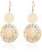 Orecchino pendente cavo per donna, orecchino a goccia ipoallergenico placcato oro rosa/argento con inserto in cristallo di zirconia cubica (Placcato oro)