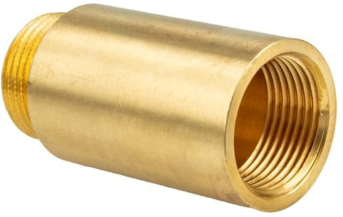 tecuro Hahnverlängerung 3/4 Zoll x 50 mm - nach Trinkwasserverordnung 50930-6, nach DIN 3523, Messing CW 617 N blank