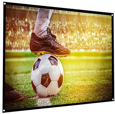 4K HD Projektionsleinwand, Portable Beamer Leinwand Outdoor, Faltbare Projektions Filmleinwand, 4:3, Polyester Fabric, für Außen- und Innenbereich, Heimkino, 60 Inch