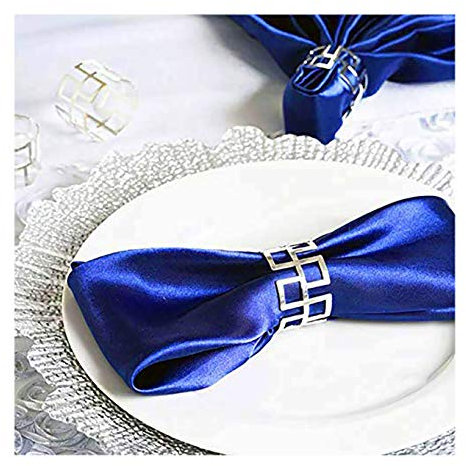 Gold Silber Serviettenringe Schnallen, 12 Stück Metall Rose Blume Serviette Schnallen für Hochzeitsfeier Abendessen Jubiläum Tischdekoration