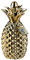 Relaxdays 2 x Spardose Ananas, Sparbüchse in angesagtem Ananas Design, Münzen & Scheine, Deko Ananas, HxD 24 x 10,5 cm, Gold