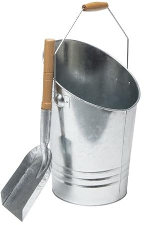 Cubos de 7 L y pala para cenizas de acero galvanizado WERKA PRO