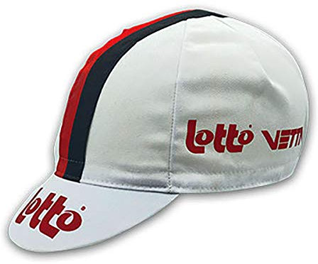 Outdoor Vintage Team Radkappen - Anti Schweiß Caps | für Stand-Alone oder unter Helm | Team Jersey Caps, Outdoor Caps, Lotto Vetta 1994, Einheitsgröße-M