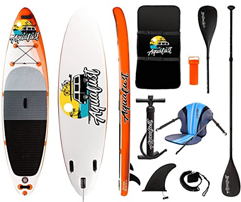AQUALUST 10'6 SUP Board Stand Up Paddle Surf-Board Kajak Paddel Sitz 320x81cm